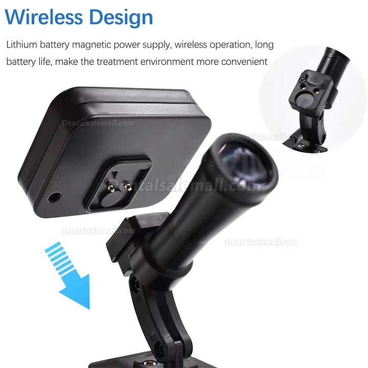 5W Dental Wireless Clip-on LED Headlight with 2Pcs Batteries